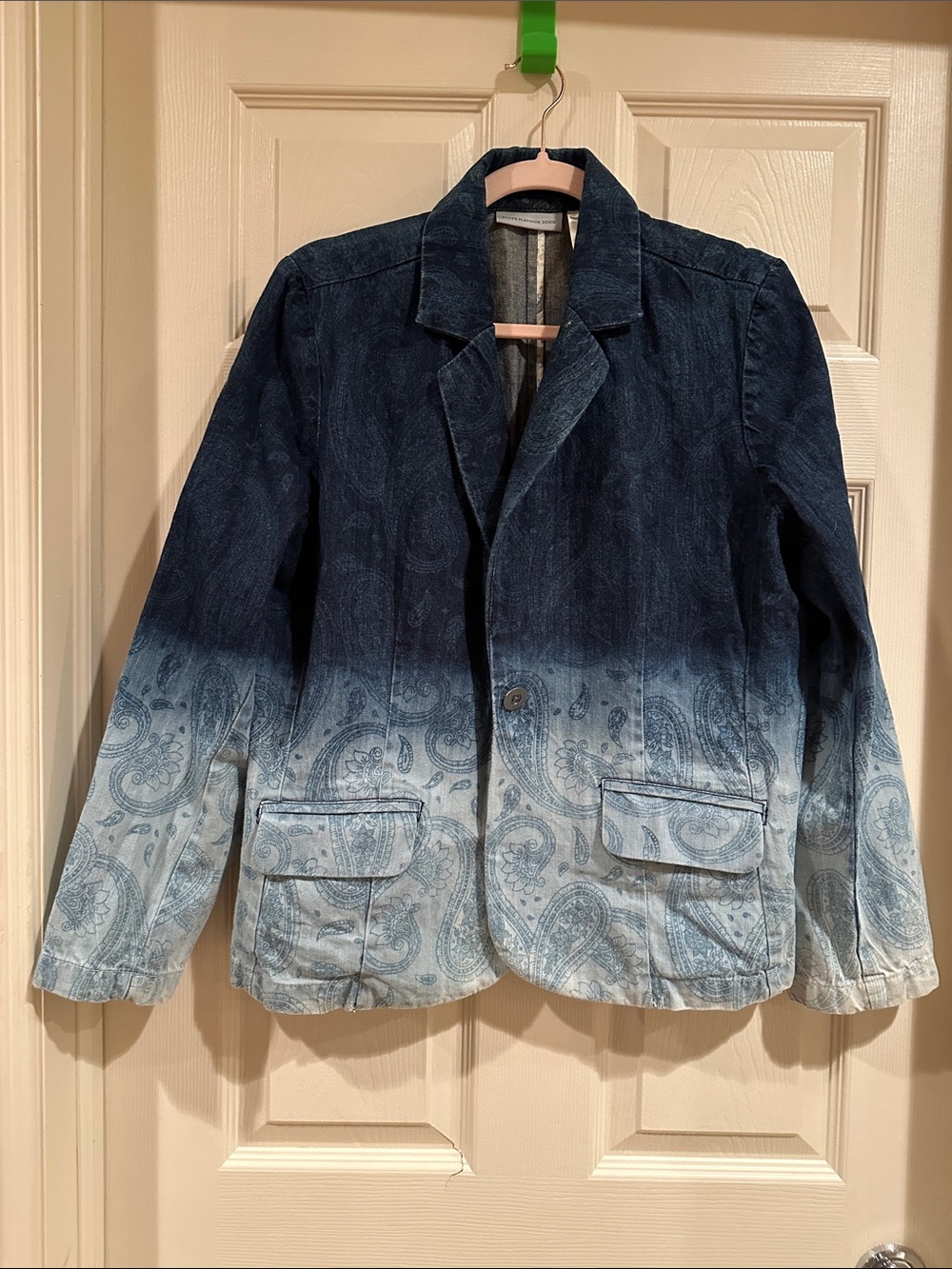 Chico's Ombre Paisley Denim Jacket - NWOT